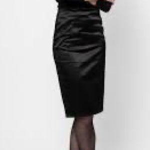 Fun satin pencil skirt!